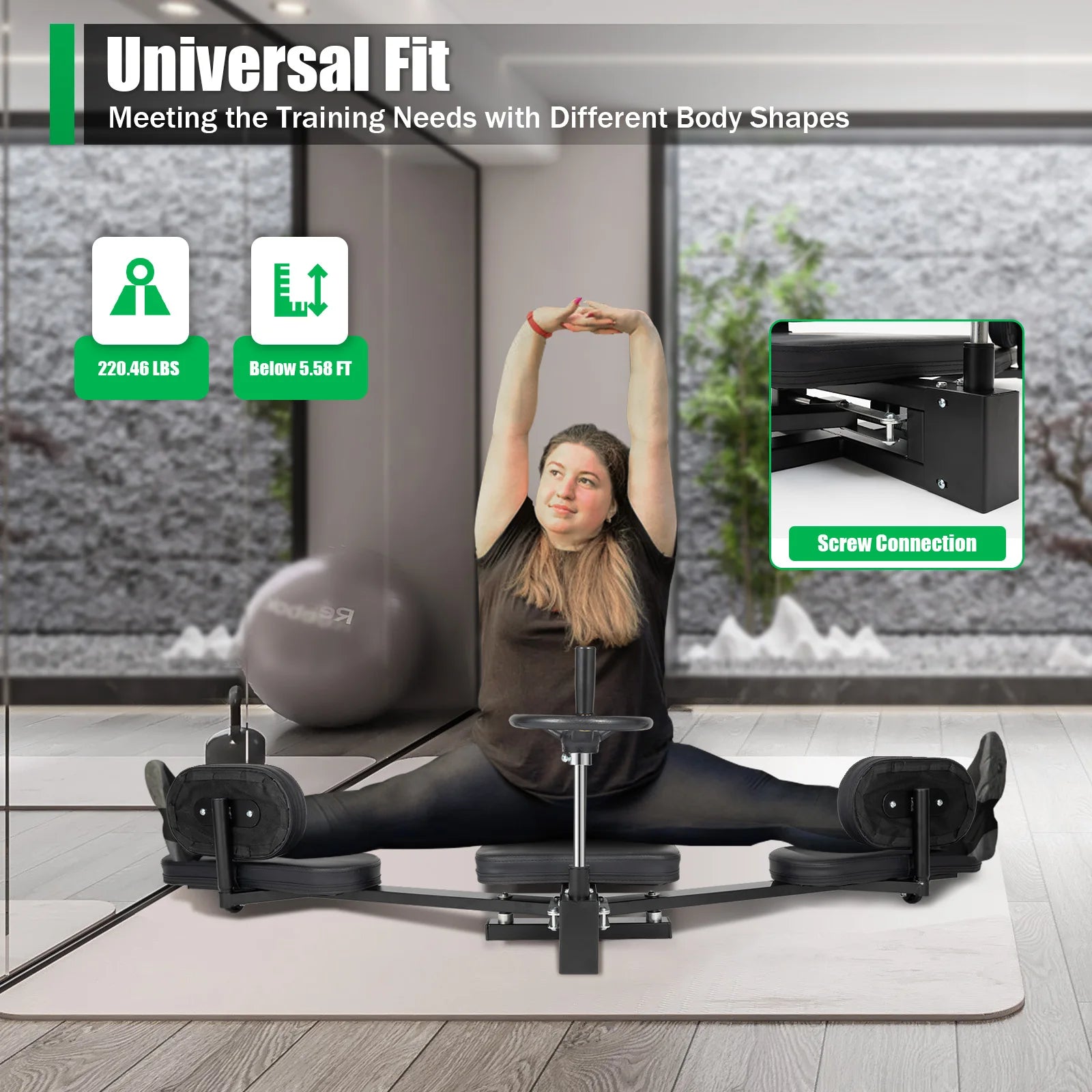 3 Bar Leg Stretcher Machine For Flexibility, Stretching, Ballet, Yoga & Home Gym Exercise